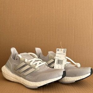 NWT Adidas Light Gray and White Running Shoes
